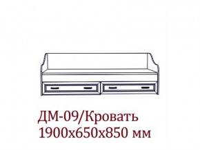 ДМ-09 Кровать (Без матраца 0,8*1,86 ) в Верхней Салде - verhnyaya-salda.магазин96.com | фото