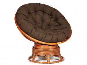 Кресло-качалка Papasan w 23/01 B с подушкой Cognac, ткань Коричневый в Верхней Салде - verhnyaya-salda.магазин96.com | фото