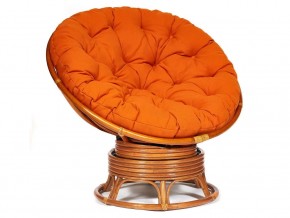 Кресло-качалка Papasan w 23/01 B с подушкой Cognac, ткань Оранжевый в Верхней Салде - verhnyaya-salda.магазин96.com | фото