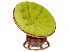 Кресло-качалка Papasan w 23/01 B с подушкой Pecan, флок Олива в Верхней Салде - verhnyaya-salda.магазин96.com | фото