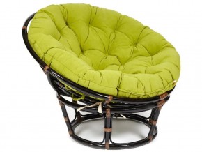 Кресло Papasan 23/01 W с подушкой Antique brown, флок Олива в Верхней Салде - verhnyaya-salda.магазин96.com | фото