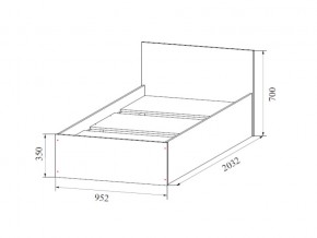 Кровать одинарная (Без матраца 0,9*2,0) в Верхней Салде - verhnyaya-salda.магазин96.com | фото