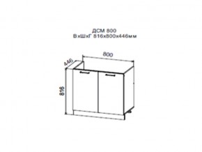 Шкаф нижний ДСМ800 под мойку в Верхней Салде - verhnyaya-salda.магазин96.com | фото